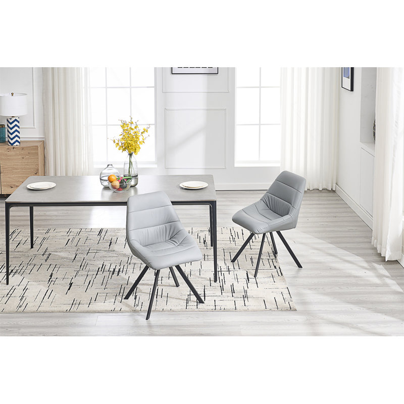 Ensemble de 2 chaises de salle à manger Modern Modern, Gris