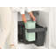 Bac de recyclage en plastique à double compartiment Sort & Go, 2,6 + 2,6 + 5,3 gallons
