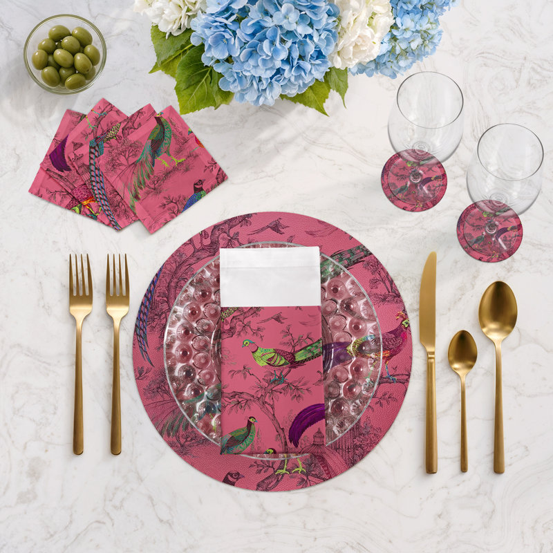 Sauvage 16'' Vinyl Placemat, Paprika