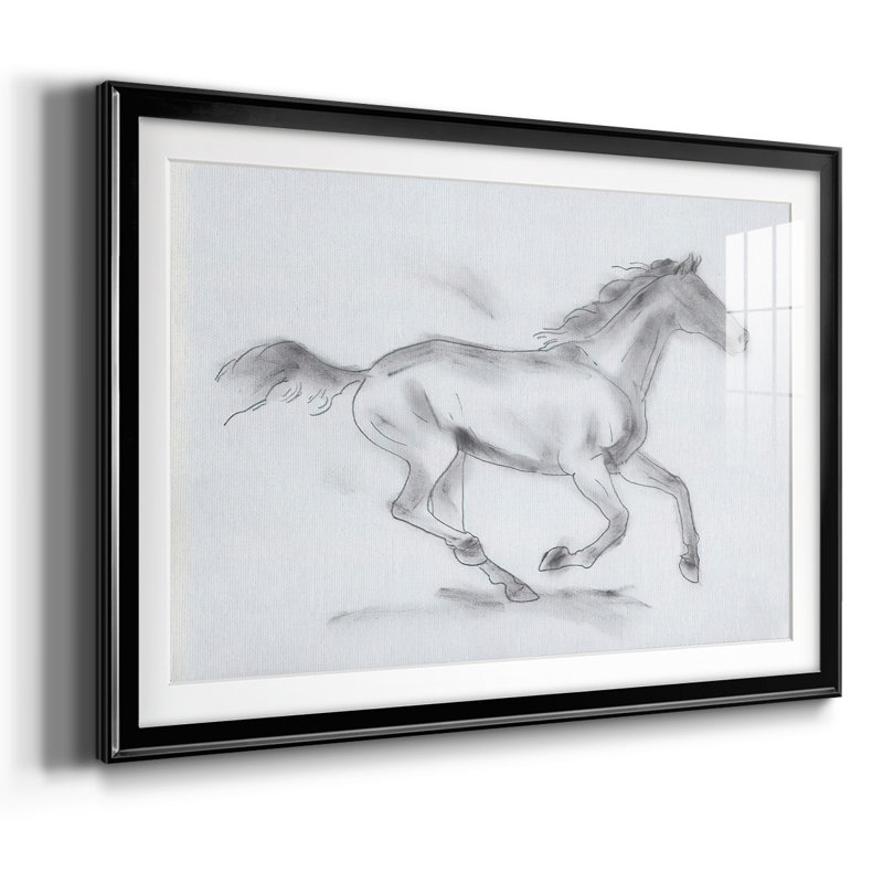 Smoke Stallion I, reproduction d'art encadrée, Noir, H 15 po x l 21 po x P 1,5 po