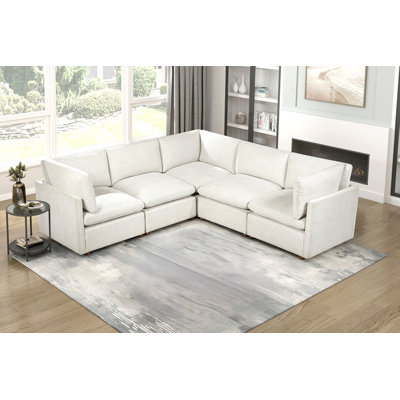 Ensemble de canapé modulaire moderne 5 pièces Beige