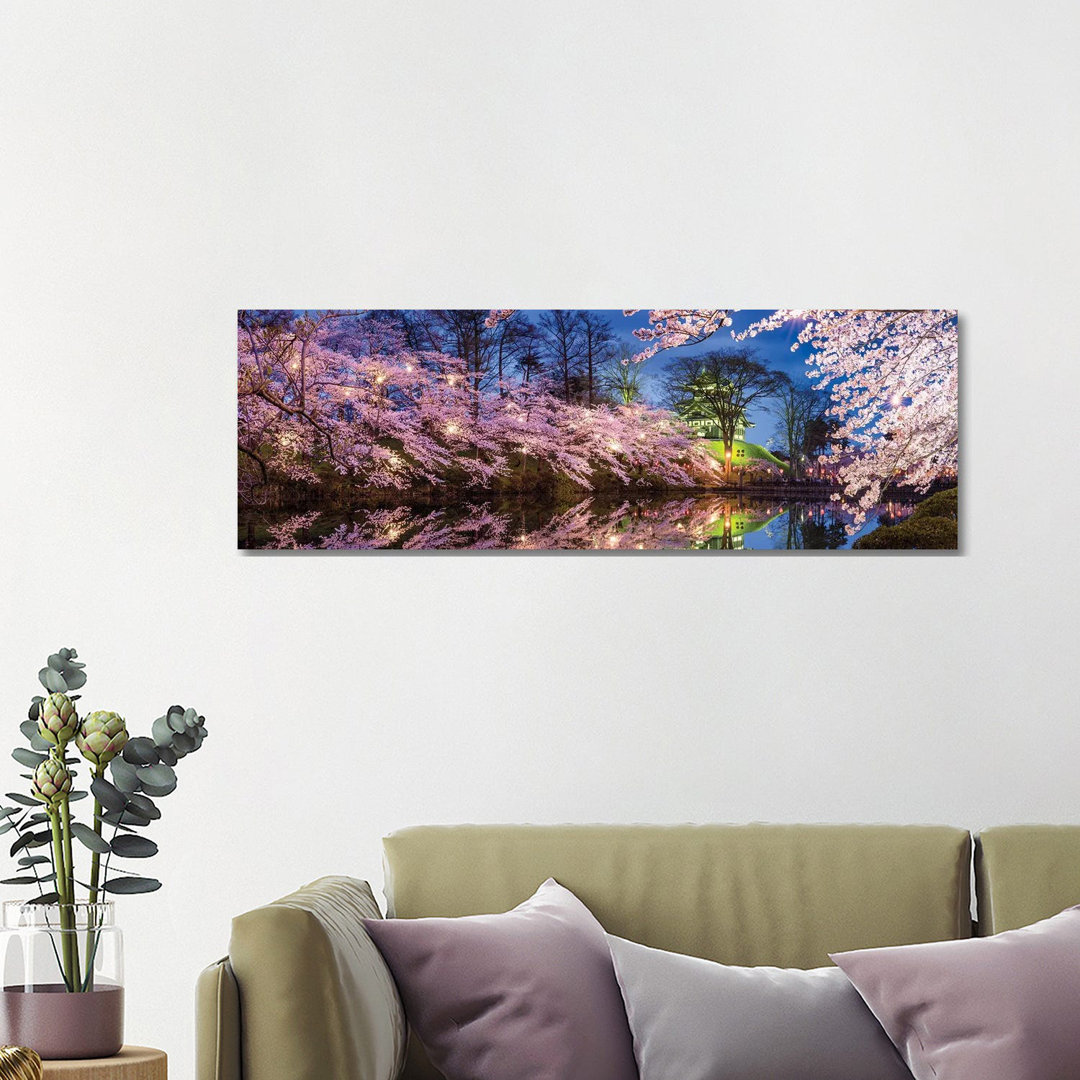 Cherry Blossom Festival At Takada Castle, Joetsu, Niigata Prefecture, Japan by Jan Becke - Wrapped Canvas Panoramic Print