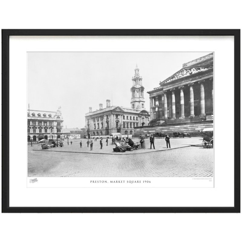 Preston, Market Square 1906 - Single Picture Frame Print, 45cm H x 60cm W x 2.3cm D