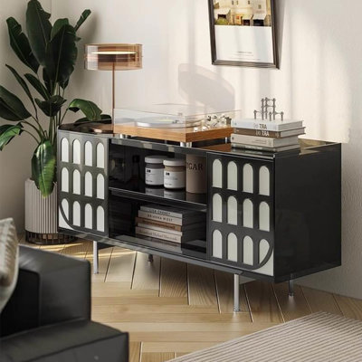 Modern efficient storage acrylic accent cabinet