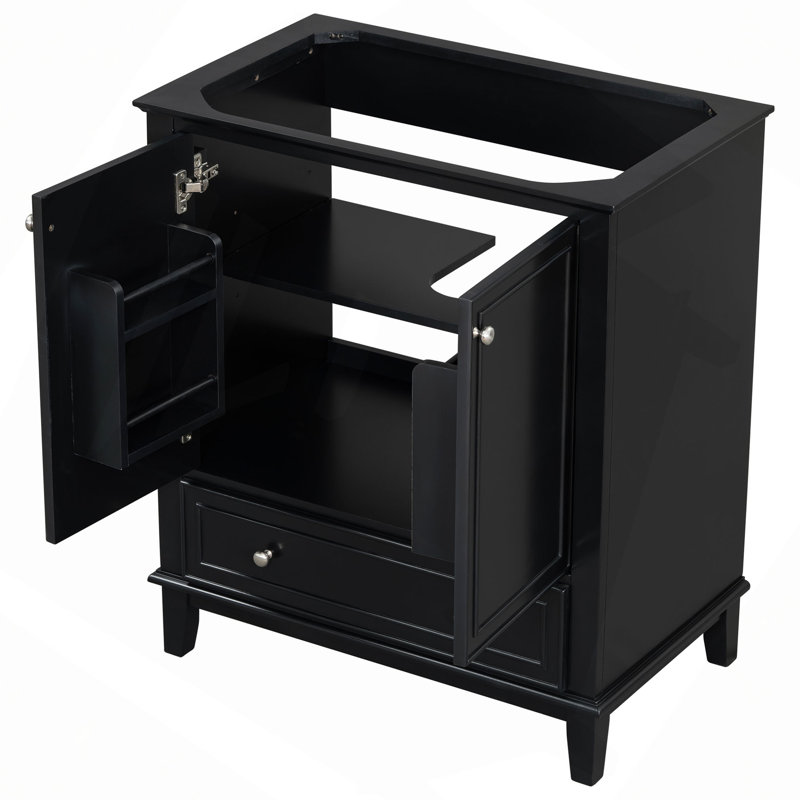 30" Bathroom Vanity Without Sink, Base Only, Multi-Functional Bathroom Cabinet With Doors And Drawer, Solid Frame And MDF Board