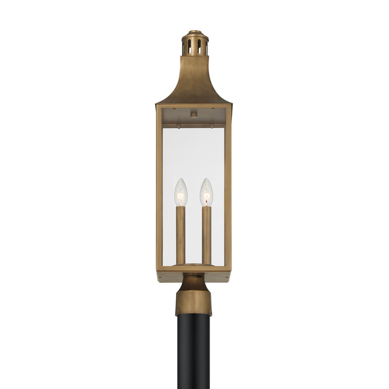 Lancaster 2-Light Outdoor Post Lantern in Atlas Bronze