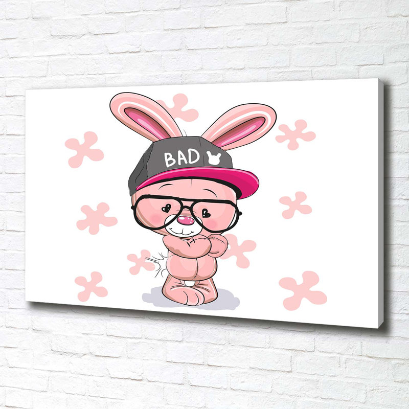 Rabbit In A Hat - Wrapped Canvas Print
