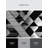 Machine Washable Bemott Modern Checkered Rug in Blue – Black Binding-827030962