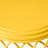 Striking Matte Yellow Iron Side Table, Element Emphasized, 19.19"X19.19"X17.69", 20 Lbs Max Weight Increase Contemporary Table In Yellow, Ornament,-814072892