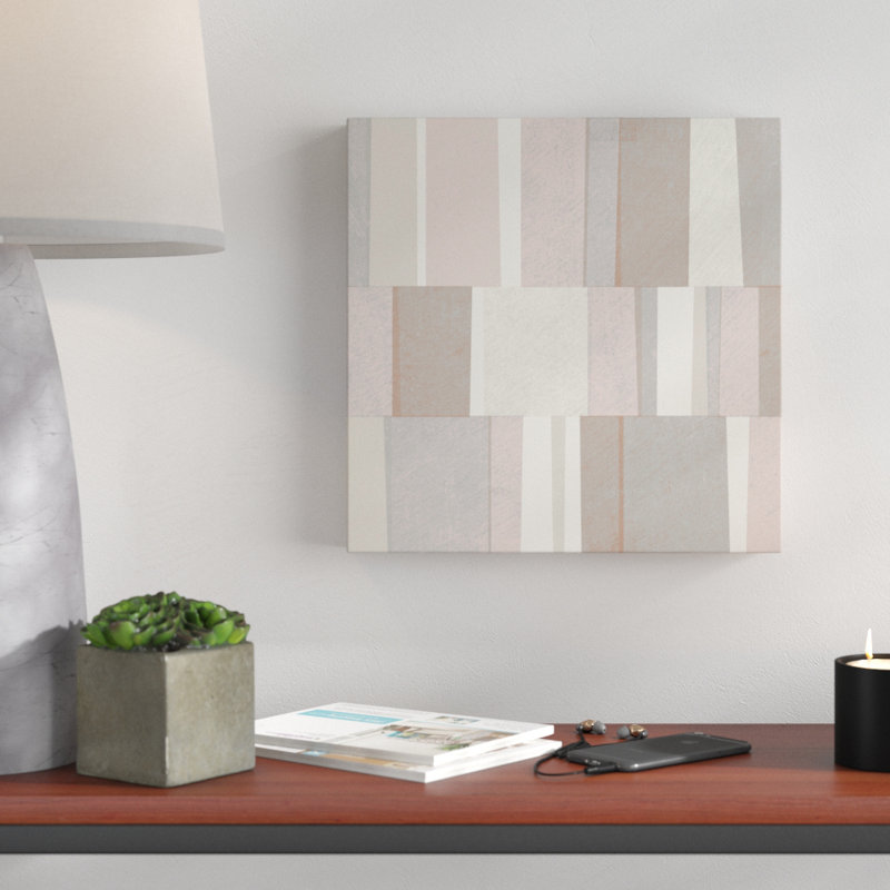 " Blush Abstract " by Michael Mullan Painting Print, 14" H x 14" W x 2" D