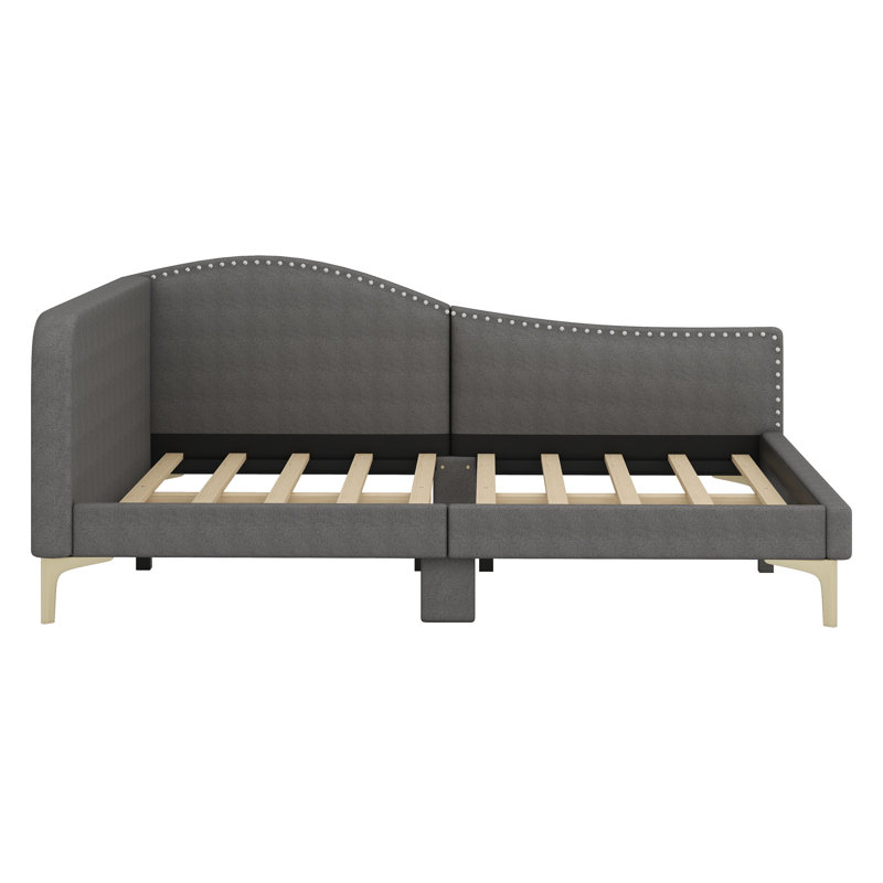 Upholstered Daybed With Headboard And Armrest