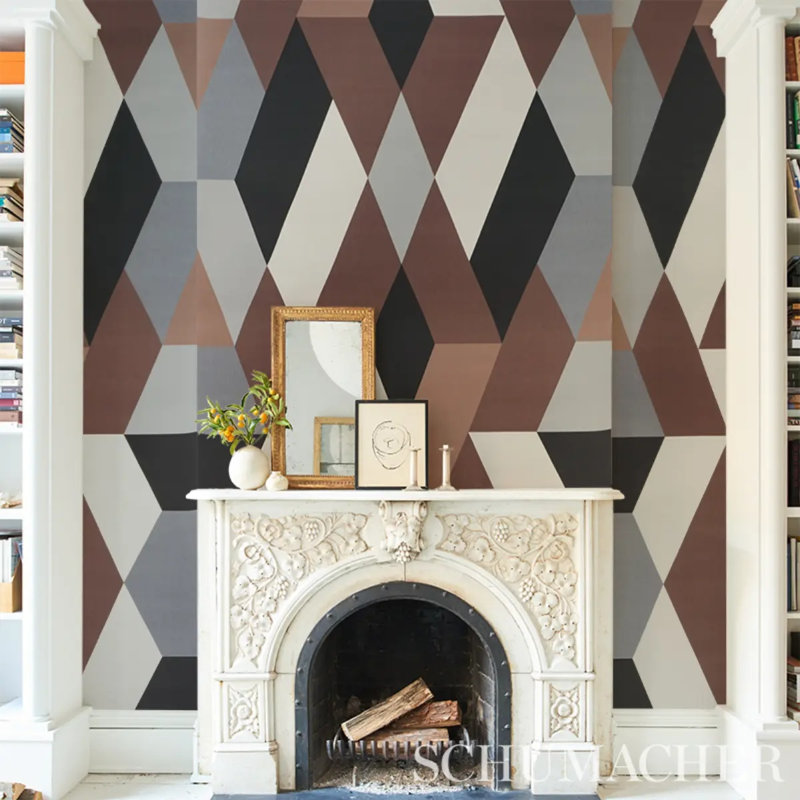 Papier peint Schumacher x Clements Ribeiro Deco, Carbone