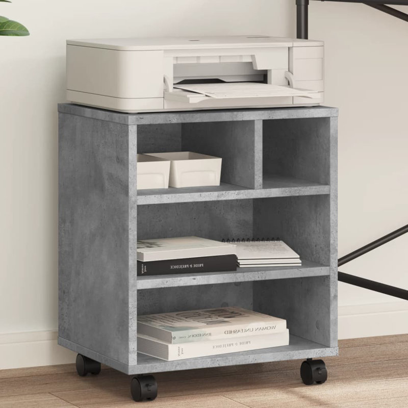 48cm H x 41cm W Printer Stand, Concrete Grey