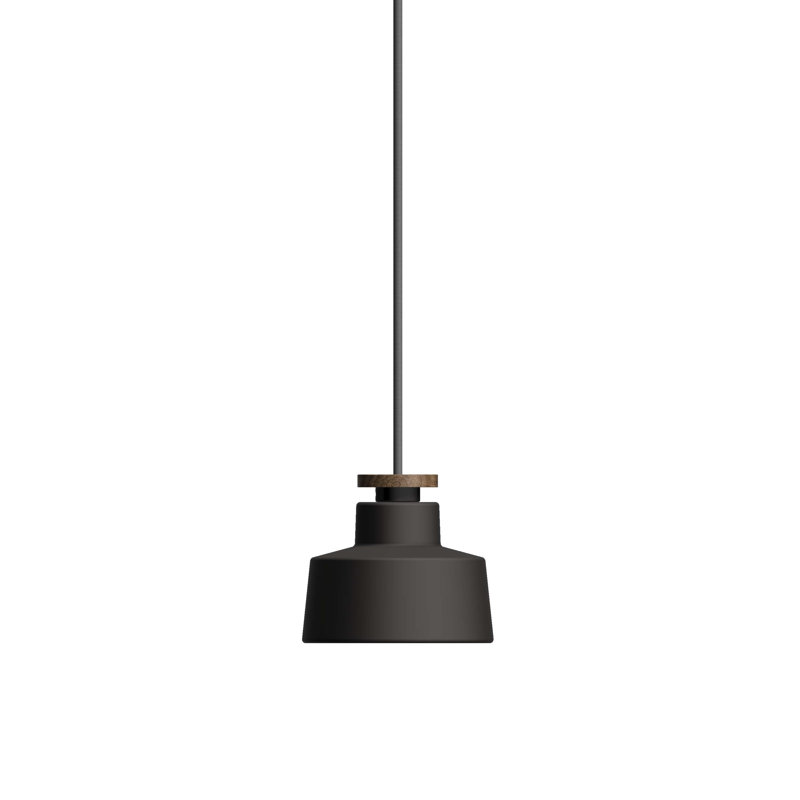 1 - Light Dome Pendant, Black/Nature