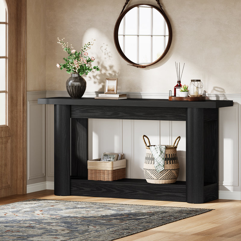 Console de 63 pouces Farmhouse, Noir