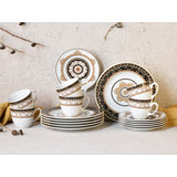 Majestosa 18 Piece Porcelain China Dinnerware Set - Service for 6