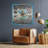 Wall Clock 24" Square Oversized for Living Room decor with Real Moving Gears America Collection-94246276