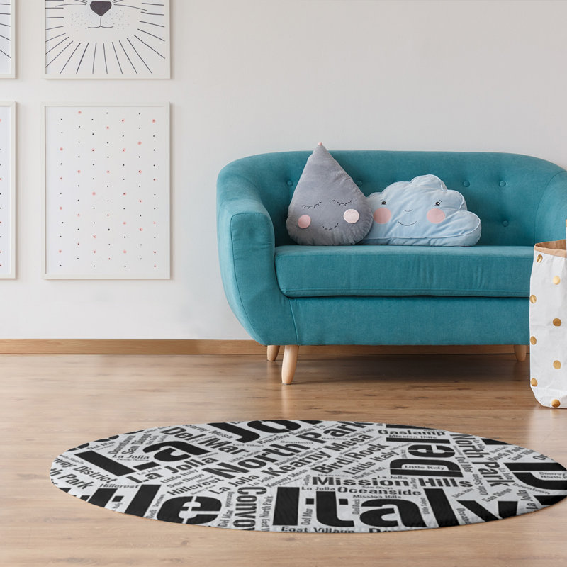 Chenille Indoor Rug, Round 5'