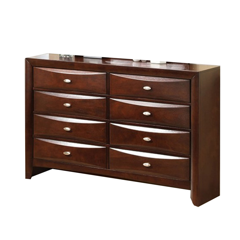 Commode, Brun cerisier / blanc