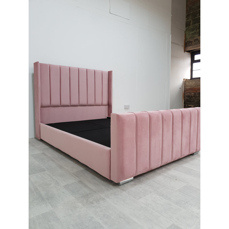 Upholstered Bed, Single (3'), Blush Pink