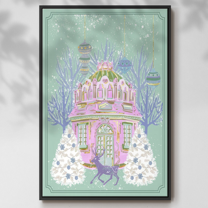 Winter Winter VI, Cadre noir, H 25 po x l 17 po x P 1,5 po