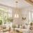 1 - Light Modern Brass Triangular Frame Integrated LED Globe Pendant Light