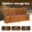 Boîte de rangement en bois d'acacia résistant à l'eau en brun