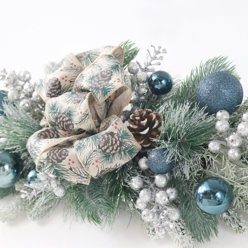 Boule de Noël pour la décoration extérieure, boîte aux lettres 23,62 pouces, Bleu