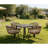 All Weather Patio Tables, 35 Inch Wpc Metal Modern Dining For Backyard