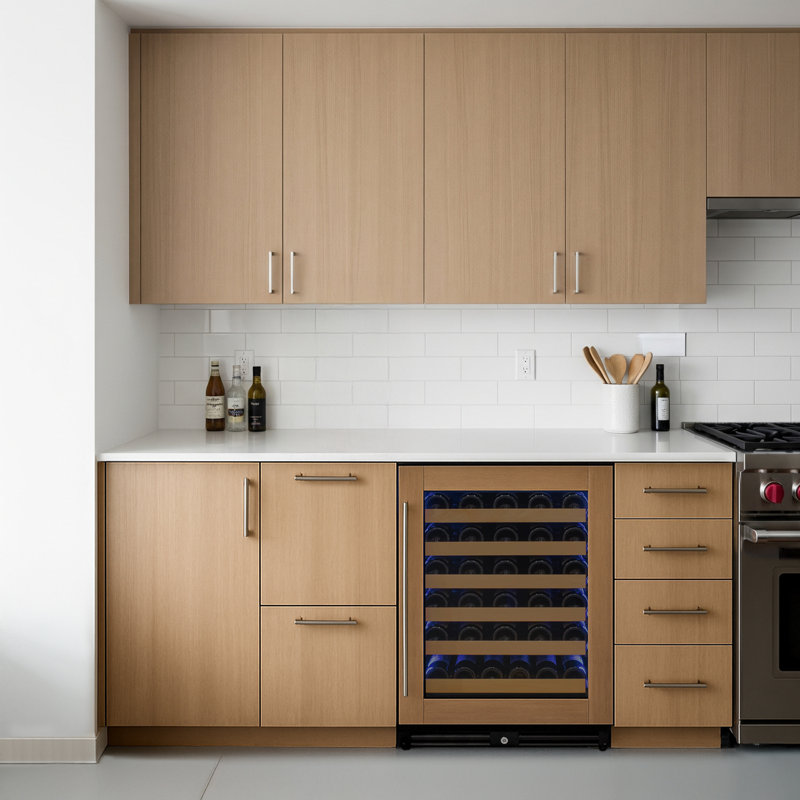 Allavino Reserva Series - 51 Bottle Single Zone Built-in Luxury Wine Refrigerator with Panel Ready Overlay Door - Right Hinge