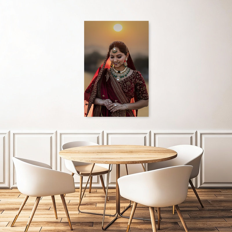 Indian Bride Sunset, H 48 po x l 32 po