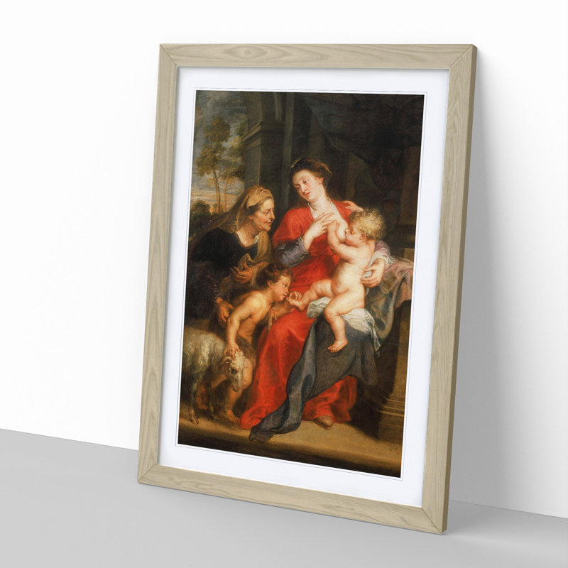 The Virgin and Child by Peter Paul Rubens - Picture Frame Painting, 65cm H x 48cm W x 2cm D, Oak Framed