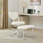 Chaise de méditation artificielle plus avec pieds croisés, roues et tabouret réglable-512033162