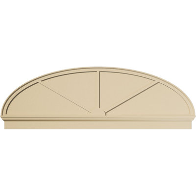 Elliptical Signature Urethane Pediment, Primed Tan