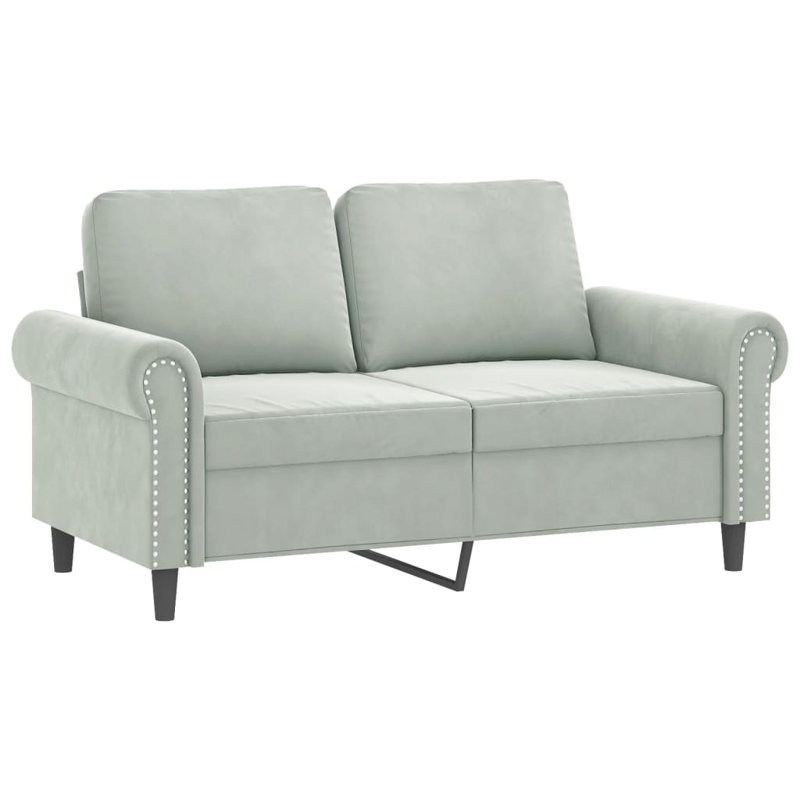 Canapé rembourré Nyziah, 100% polyester gris clair, 31.5" H x 59.8" W x 30.3" D