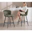 Upholstered Counter Stool with Metal Frame-1001110664