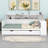 Wooden Daybed With Storage Shelves,Two Storage Drawers And Study Desk-1338937603