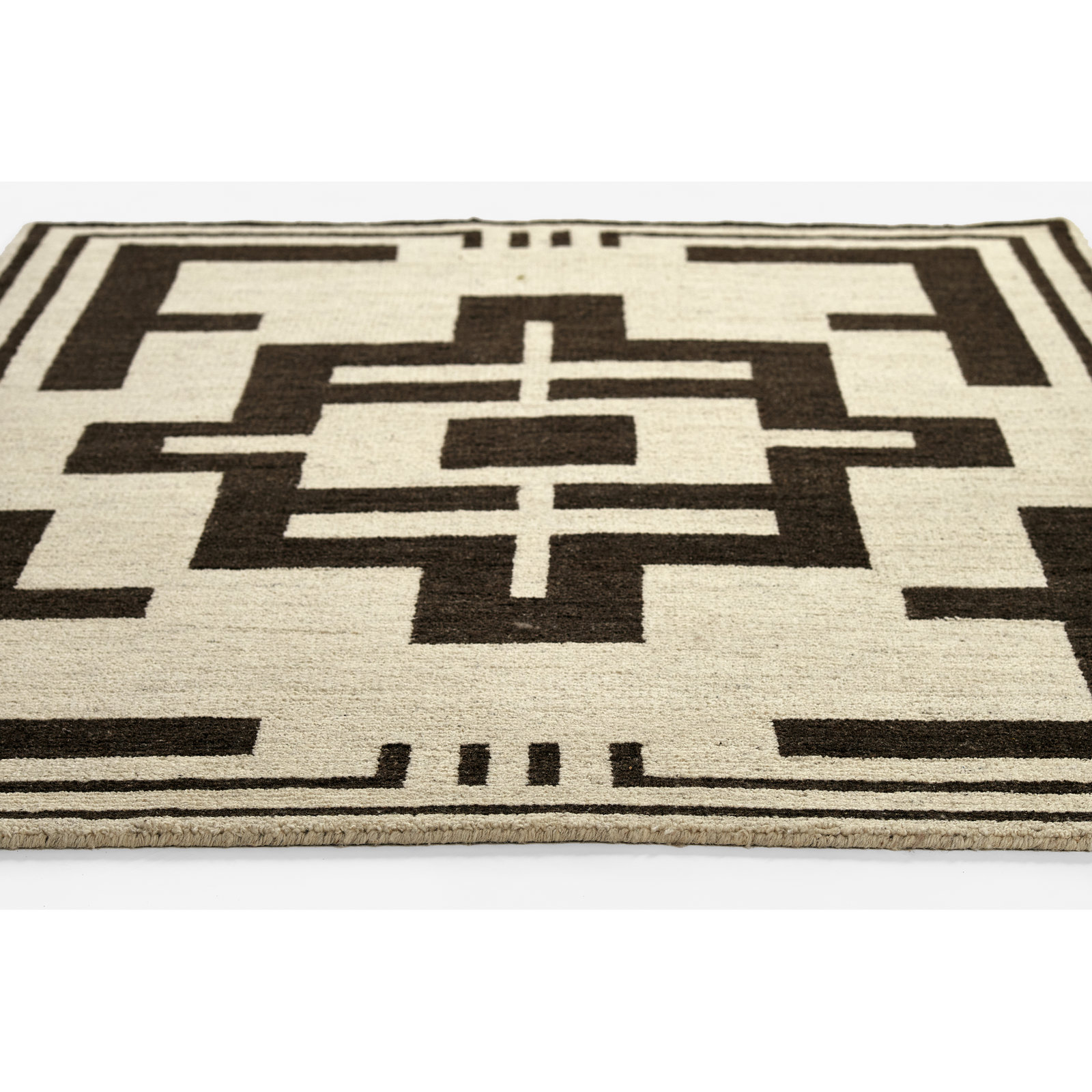 Theresa Brown Hand-Woven Geometric Wool Rug, 2'6" X 8' Runner