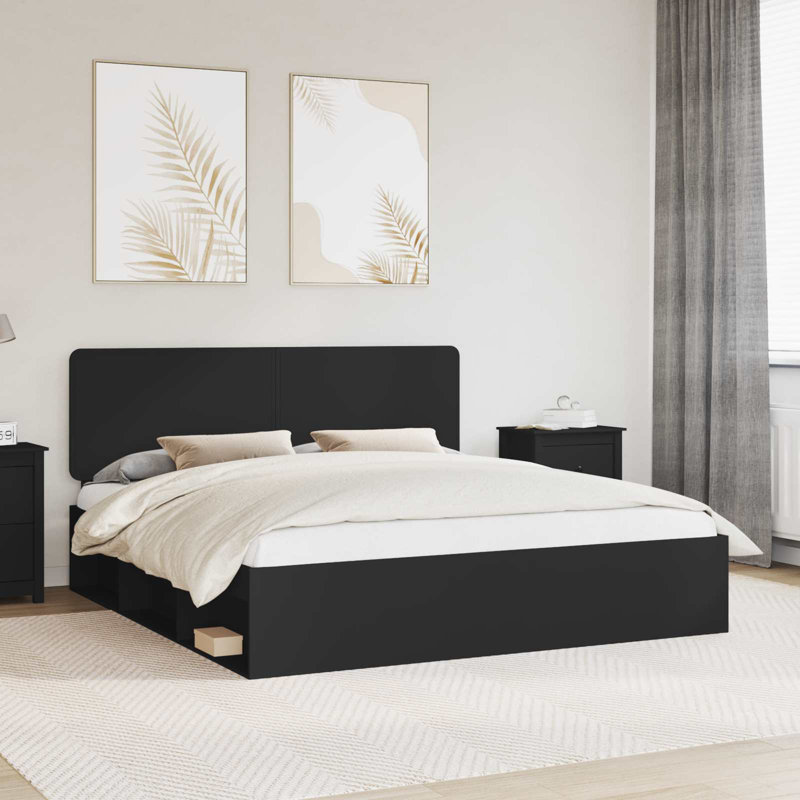 Bed, Black, Super King (6')