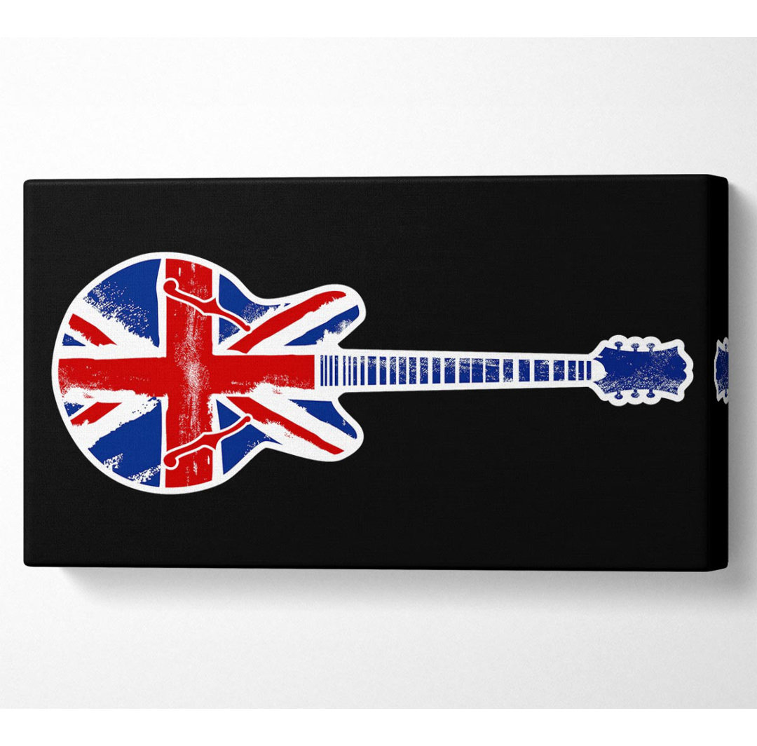 Gitarre Britische Flagge - Kunstdrucke auf Leinwand