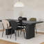Table de salle à manger rectangulaire en bois de 84 pouces noire