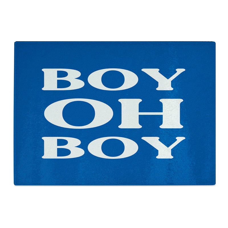 Boy Oh Boy Typography Chopping Board, 0.4cm H x 20cm W x 28.5cm L