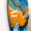 Abstract Marble Composition In Blue And Orange IV - Modern Wall Clock-60282144