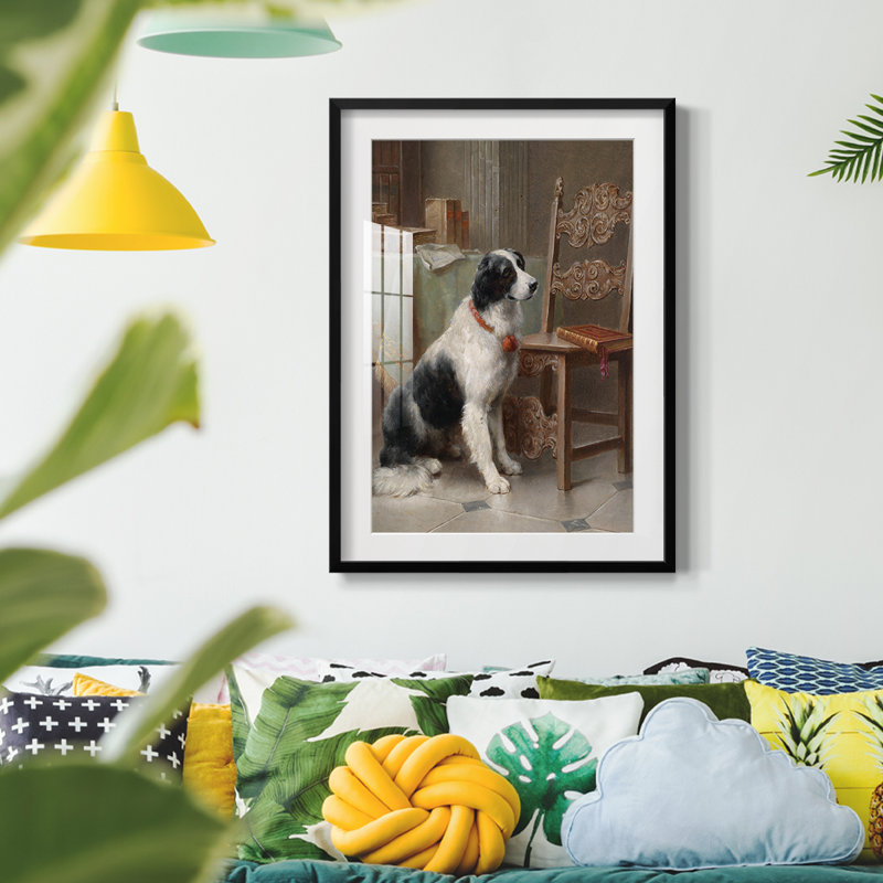 «Vintage Animal Print», impression encadrée, Noir