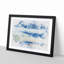 Airplane Through the Clouds Watercolour - Picture Frame Graphic Art Print-56875005-56875006