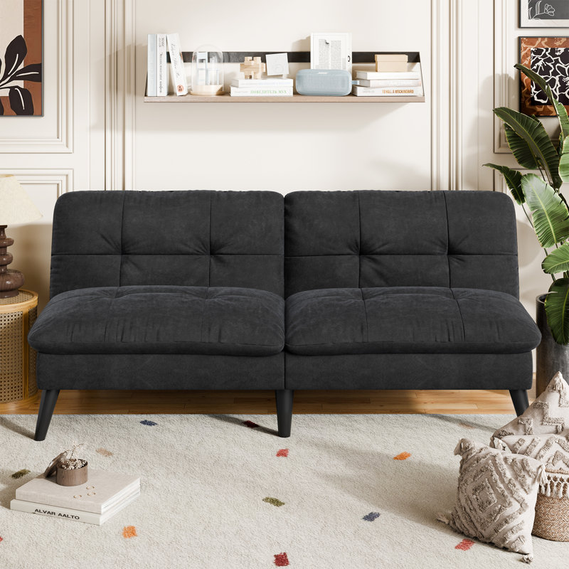 Futon convertible 60,2 po, Noir
