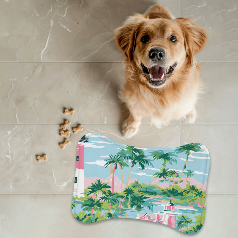 Tapis d'alimentation en os 1 pièce Preppy Coastal Towers