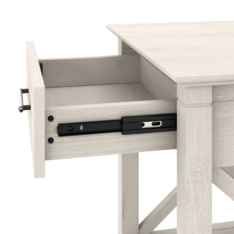 Table basse avec rangement Huckins, Chêne blanc lin