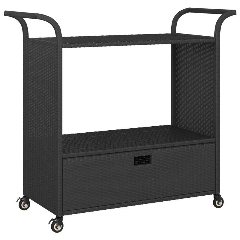 Serving Cart, Black, Black