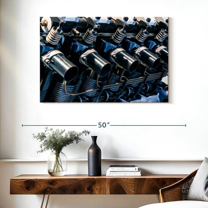Mehar Car Engine Close Up, 26" H x 39" W